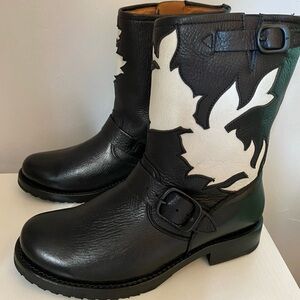 Custom floral Frye boots- short- size 7